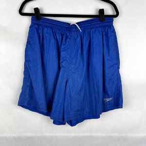 Vintage Speedo Swim Shorts Trunks Blue Size Large Unlined Pockets